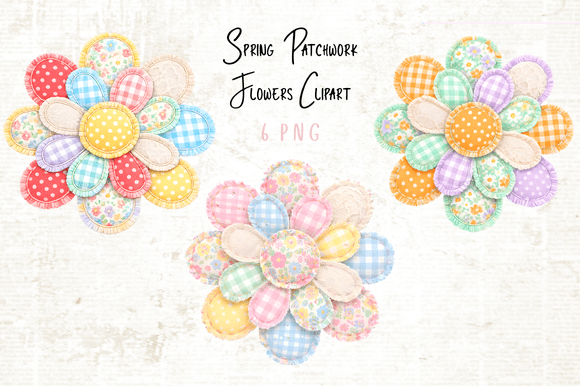 Download Spring Patchwork Flowers PNG - Flowers png Collection