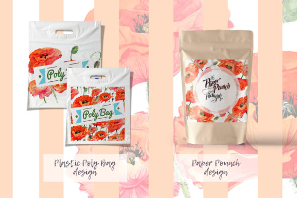Download Red Poppies Watercolor Set - Red poppies watercolor Collection