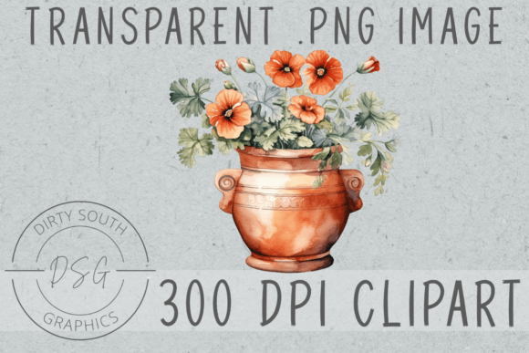 Download Watercolor Potted Flowers - Potted Collection