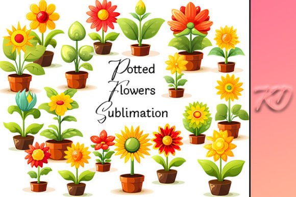 Download Potted Flowers Sublimation - Potted Collection